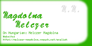 magdolna melczer business card